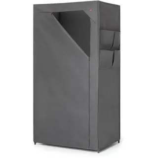 Rayen - Kleiderschrank Basic, 79x155x54 cm, grau, mit Reißverschluss, atmungsaktiv, einfacher Aufbau, Metallrahmen