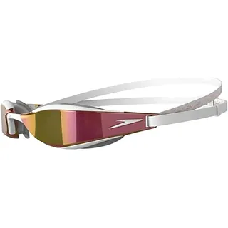 Speedo Fastskin Hyper Elite Schwimmbrille Weiß/Oxid Grey/Rose Gold Einheitsgröße