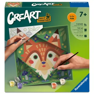 Ravensburger CreArt 12023152 - Do it Together: Fuchs - Malen nach Zahlen für Kinder ab 7 Jahren und Erwachsene