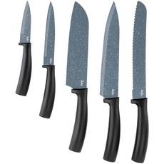 Jata HOGAR HACC4504 5-teiliges Küchenmesser mit Tachoma zur Aufbewahrung, Stahlmesser, Griff aus Polypropylen, einfache Reinigung, Antihaftbeschichtung