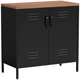 Homcom Sideboard 80 x 80 x 40 cm Schwarz