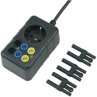 VOLTCRAFT Messadapter [ Schutzkontakt-Stecker (Adapter), Messtechnik, Schwarz