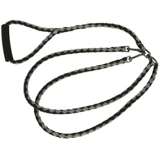 Kerbl 82177 Doppelleine, Schwarz/Grau, 140cm x 12mm, 48 Stück