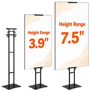 VEVOR Posterständer, höhenverstellbar bis zu 190,5 cm, doppelseitiger, robuster Sockel-Schilderhalter, bodenstehender Schilderhalter, Bannerständer mit stoßdämpfender Basis zur Präsentation, für Tafel