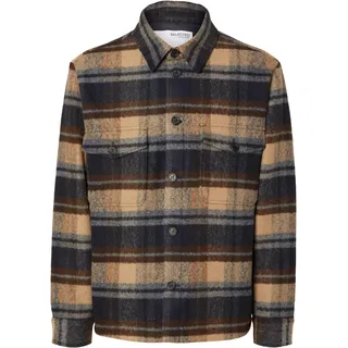 Selected Homme Herren Slharchive Overshirt Noos Hemdjacke, Sky Captain, m