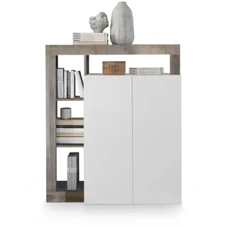 vente-unique Buffetschrank Frankfurt 108 x 127 x 42 cm Weiß