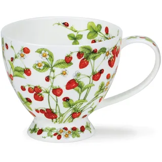 SK-WILS-XX Tasse aus feinem Porzellan, Motiv: Wilde Erdbeeren, 0,45 l