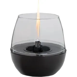 Tenderflame Tischfeuer Tulpe 18 Porzellan-Fuß 3-fach Docht 300 ml Tank Schwarz