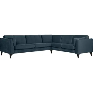 Furninova Ecksofa »Avignon«, inklusive 2 Armlehnkissen, im skandinavischen Design blau