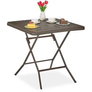 Relaxdays Gartentisch 111,4 x 78 x 74 cm Braun