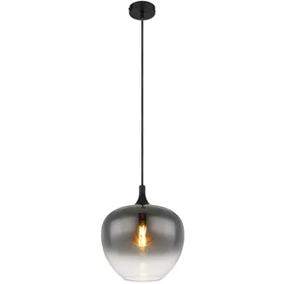 GLOBO Maxy 1-flg. 29 cm rund Schwarz/Glas/Metall