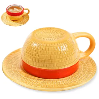 Violetfox Anime Tasse, Luffy Anime Keramik Kaffeetasse, Kreativ Cartoon Tassen, Tee Milch Tasse Geschenk für Weihnachten Geburtstag Jubiläum