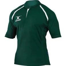 Gilbert, Herren, Sportshirt, Rugby Xact Match Kurzarm Rugby Shirt (XS), Grün, XS