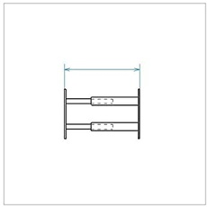 LIFEBOX Diebstahlsicherung MOTTEZ LBXB944VBC Teleskopstange, 2 Sprossen, 55 bis 103 cm, Weiß, Unbekannt