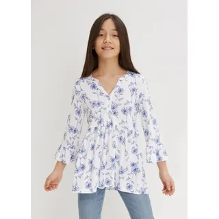 bonprix Longtunika, Long-Tunika aus Viskose-Mix, weiß