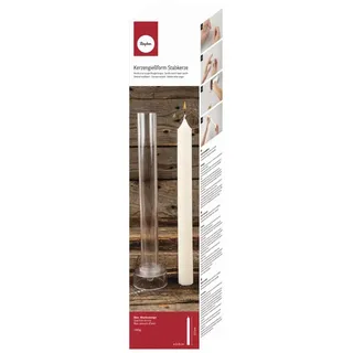Rayher Kerzengießform Stabkerze rund mit Glockenspitze Höhe 27 cm 2,5 cm ø