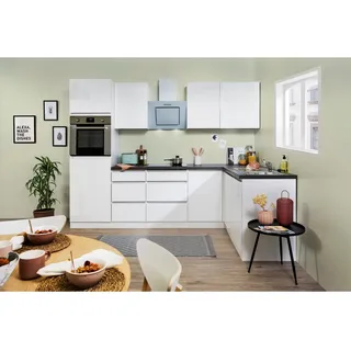 Respekta Winkelküche L-Form 280 x 172 cm Weiß