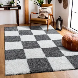 Sanat Milano 1250 Hochflorteppich 160 x 230 cm Grau