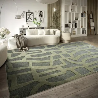 Villeroy & Boch Teppich »Therese« rechteckig 5,5 mm Höhe Wohnzimmer, Schlafzimmer, Modern, Hoch-Tief Effekt, Flur Villeroy & Boch B : 200 cm 1 Stk.