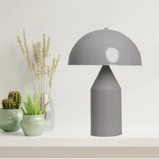 Nachttischlampe Pilz Lampe I Lipeo I Grau Tischlampe | Table Lamp Metall | Mushroom Lamp - Grau