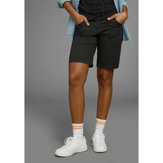 Bermudas KANGAROOS, Damen, Gr. 38, N-Gr, schwarz, Web, Obermaterial: 100% Baumwolle, unifarben, schmal kurz, Hosen Bermudas, krempelbar, Topseller