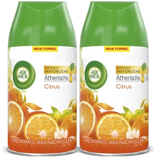 Airwick Air Wick Freshmatic Max DUO 2x 250ml, Nachfüller ätherische Öle, Doppelpack, Citrus