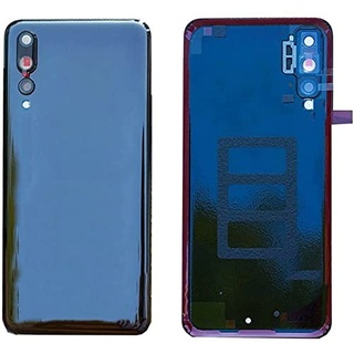 3 Stück Akkudeckel + Linse + doppelseitiges Klebeband kompatibel für Huawei P20 PRO CLT-L09C CLT-L29 CLT-L29C Ersatzglas Rückseite Rückseite Abdeckung + Kleber + Kameralinse (Blau)