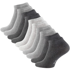 Bild 10 Paar Essentials Sneaker Socken, Baumwolle, Grautöne, Gr. 47-50