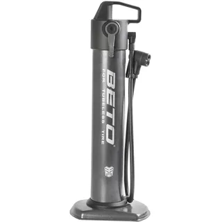 Beto Lufttank Fahrradpumpe mit Universaldoppelpumpenkopf, 190psi, 13bar, schwarz