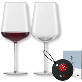 Zwiesel Glas Bordeaux Rotweinglas Vervino (2 Stk) | edle Bordeauxgläser für Rotwein, spülmaschinenfeste Tritan®-Kristallgläser, Made in Germany