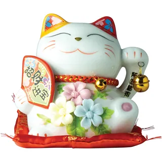 Jade Temple Porzellan Winkekatze Maneki Neko - 1 Stück
