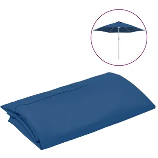 vidaXL Ersatzbezug für Sonnenschirm Azurblau 300 cm - Blau