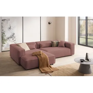 LeGer Home by Lena Gercke Ecksofa »PIARA XXL, Big-Sofa, Cord, Leinenoptik o. Strukturstoff, L-Form« wahlweise Ottomane rechts/links, Kedernaht, extra tiefe Sitzfläche,