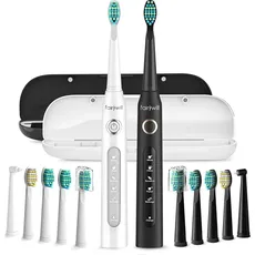 Fairywill, Elektrische Zahnbürste, Sonic toothbrush with head set 507 (White)