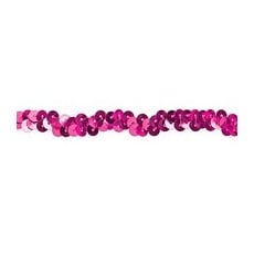 Elastik-Paillettenband, pink, Breite: 10 mm, Länge: 3 m
