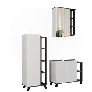 Vicco Karen 3-tlg. Anthrazit/Weiß