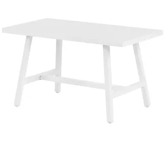 Beliani Fratte Gartentisch 120 x 64 x 69 cm Weiß