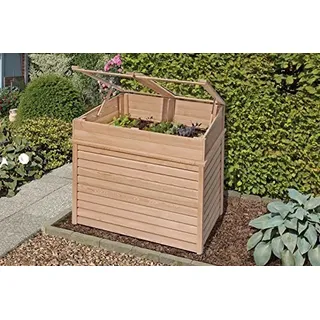 Hochbeet Kräuterbeet 125x85x101/110 cm Frühbeet aus Lärchenholz