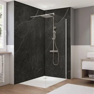 Breuer Walk-in Duschwand Via Klarglas inkl. CER Beschichtung 90 cm Chrom