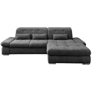 Livetastic Ecksofa , Anthrazit , Textil , Uni , Füllung: Schaumstoff , Ottomane rechts, L-Form , 300x196 cm , Made in Eu , Liegefunktion, seitenverkehrt erhältlich, Schlafen auf Sitzhöhe, Rücken echt, Armteil links, Armteil rechts , Wohnzimmer, Sofas & Couches, Wohnlandschaften, Ecksofas mit Schlaffunktion