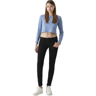 LTB Jeans Damen Molly Jeans, Black To Black Wash, 28W / 34L