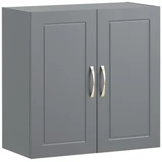 SoBuy Hängeschrank Badschrank mit zwei Türen Küchenschrank Medizinschrank Wandschrank (60 x 60 x 30 cm, Badezimmer, Badezimmerschränke, Hängeschränke