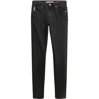 Superdry für Damen. W7010798A Mid-Rise-Jeans aus Bio-Baumwolle Vintage schwarz (27/30), Lässig, Denim, Nachhaltig