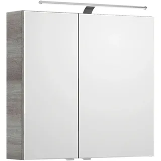 Pelipal Spiegelschrank , Graphitfarben , Metall , 2 Fächer , 75x70.3x17 cm , Made in Germany , Typenauswahl, individuell planbar, Soft-Close-System , Badezimmer, Badmöbelsets & Badmöbelserien, Badmöbelserien