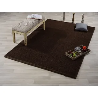 GALLERY M branded by Musterring Hochflor-Teppich »Solo« rechteckig 30 mm Höhe besonders weich durch Microfaser, Wohnzimmer, braun