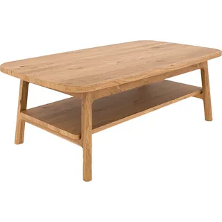 Couchtisch 100x60cm, Wildeiche massiv geölt, THORNBURY-165 - Braun