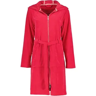 VOSSEN Damenbademantel Damen Bademantel Tampa, Baumwolle, - rot S