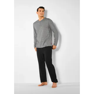 s.Oliver Pyjama 1 Stück, 2 tlg. Schlafanzug mit Knopfleiste, schwarz