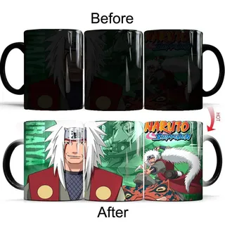 Anime NARUTO Thermoeffekt Tasse Ceramic Kaffee Tee Milch Becher Magische Mug - Jiraiya