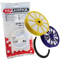 Paxanpax PFC358 kompatibler HEPA-und waschbarer Filter und Dichtungs-Set für Dyson DC07 (2 Stück), weiß